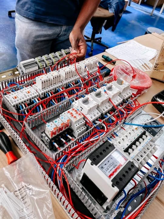 Electrician at work Electrician at work